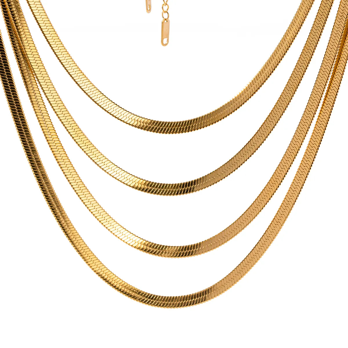 Ig Style Solid Color Stainless Steel Plating 18k Gold Plated Necklace