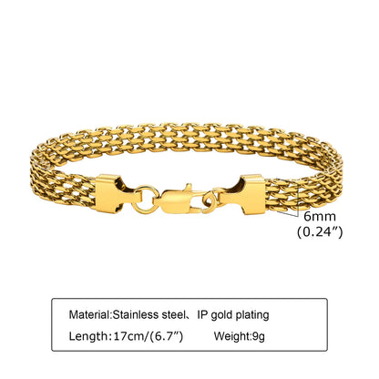 Ig Style Solid Color Stainless Steel Plating Inlay Zircon 18k Gold Plated Bracelets