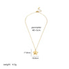 Stainless Steel 18K Gold Plated IG Style Enamel Plating Star Moon Heart Shape Pendant Necklace