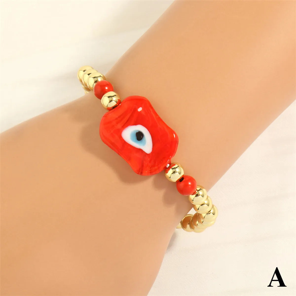 Ig Style Streetwear Irregular Eye Glass Copper Plating 18k Gold Plated Women'S Bracelets