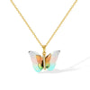 IG Style Sweet Butterfly 304 Stainless Steel Plastic Copper Inlay Women'S Pendant Necklace