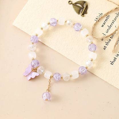 IG Style Sweet Butterfly Beaded Crystal Wholesale Bracelets