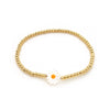 Ig Style Sweet Daisy Shell Copper Beaded Knitting Plating 18k Gold Plated Women'S Bracelets