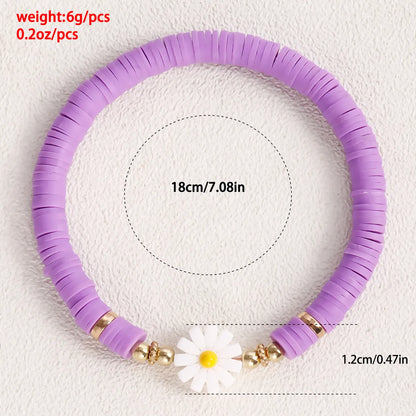 IG Style Sweet Flower Soft Clay Wholesale Bracelets