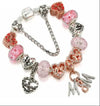 Ig Style Sweet Heart Shape Flower Butterfly Alloy Plating Inlay Artificial Crystal Rhinestones Women'S Bracelets