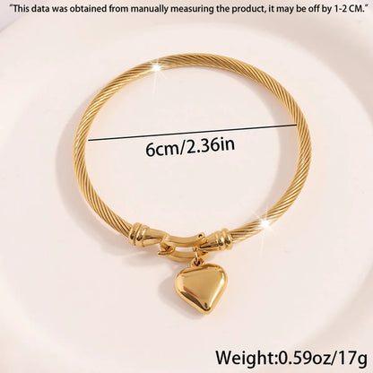 IG Style Sweet Heart Shape Titanium Steel Bangle In Bulk