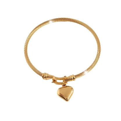 IG Style Sweet Heart Shape Titanium Steel Bangle In Bulk