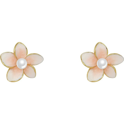 1 Pair Ig Style Sweet Korean Style Flower Enamel Alloy Ear Studs