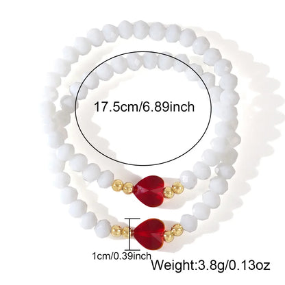 IG Style Sweet Simple Style Heart Shape Artificial Crystal Wholesale Bracelets