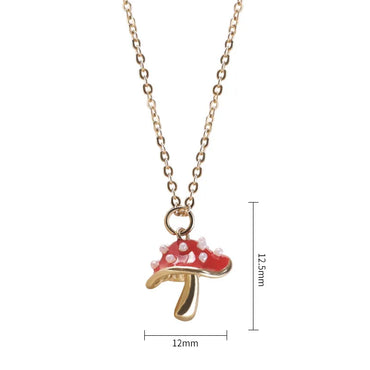 IG Style Sweet Simple Style Mushroom 14K Gold Plated Artificial Pearls Alloy Wholesale Pendant Necklace