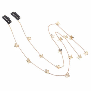 Ig Style Tassel Butterfly Metal Hair Chain