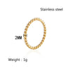 304 Stainless Steel 18K Gold Plated IG Style Plating Twist Rings