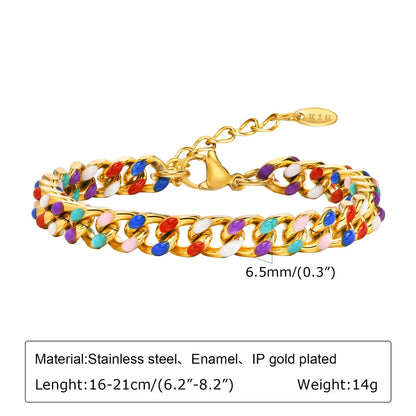 IG Style Vacation Beach Colorful 201 Stainless Steel Bracelets In Bulk