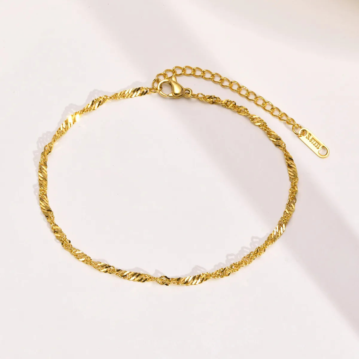 IG Style Vacation Geometric 201 Stainless Steel Plating 18K Gold Plated Women's Anklet