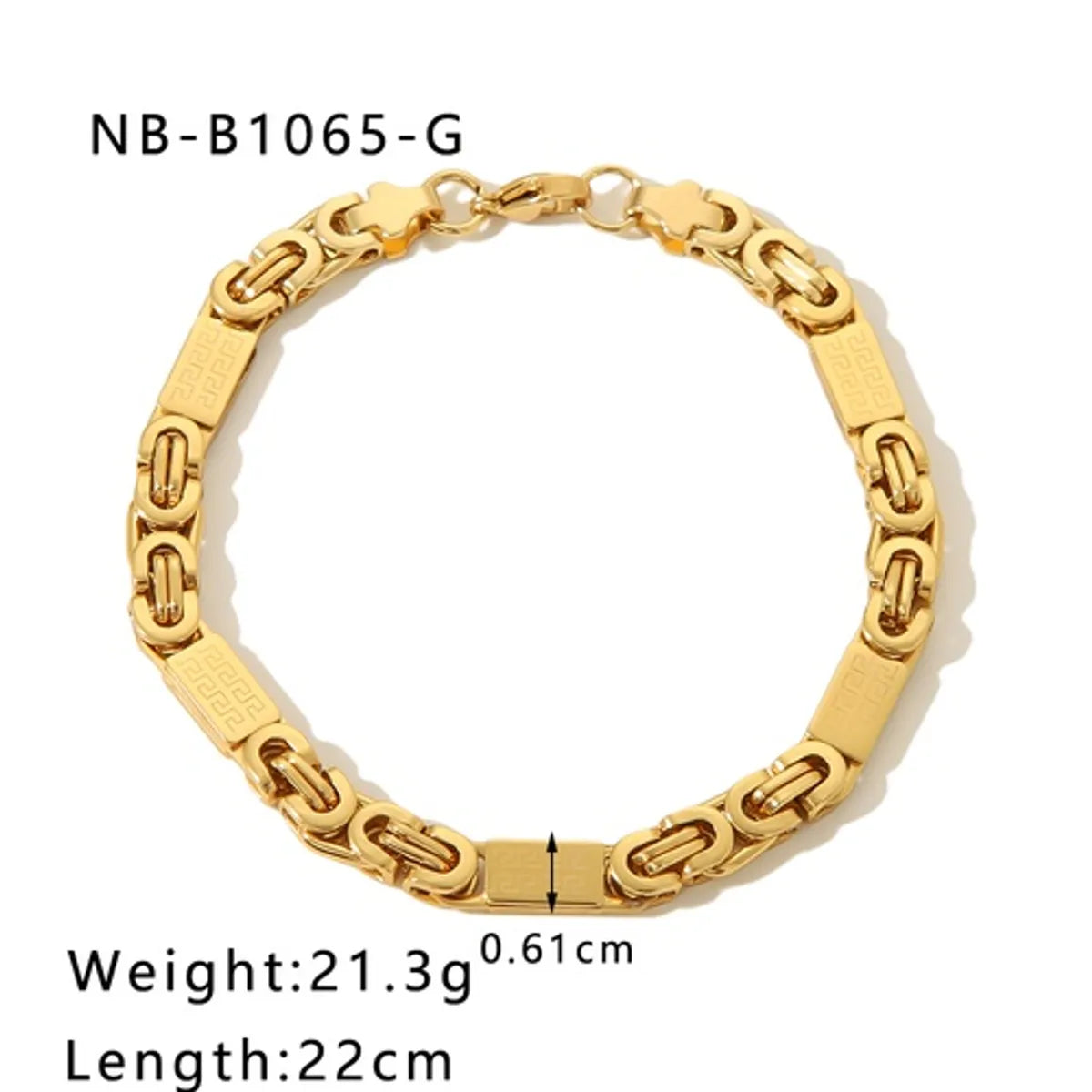 IG Style Vintage Style Simple Style Geometric Stainless Steel 18K Gold Plated Bracelets In Bulk