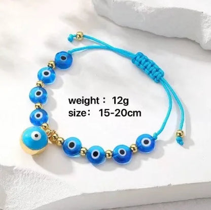 IG Style Y2K Bohemian Eye Rope Copper Wholesale Drawstring Bracelets