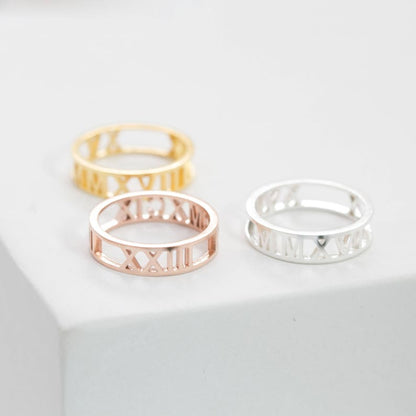 Coordinates Ring • Stacking Personalized GPS Ring • Latitude Longitude • Personalized Custom Location Jewelry • Christmas Gifts