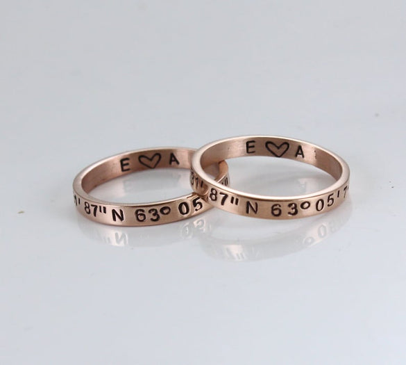Stainless Steel Ring, Custom Engraving, Personalized Band Gold/ Rose/ Silver, Ring for Men, Women, Teen Girls, Couple's Ring