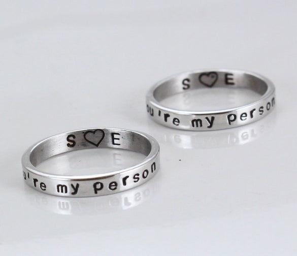 Stainless Steel Ring, Custom Engraving, Personalized Band Gold/ Rose/ Silver, Ring for Men, Women, Teen Girls, Couple's Ring