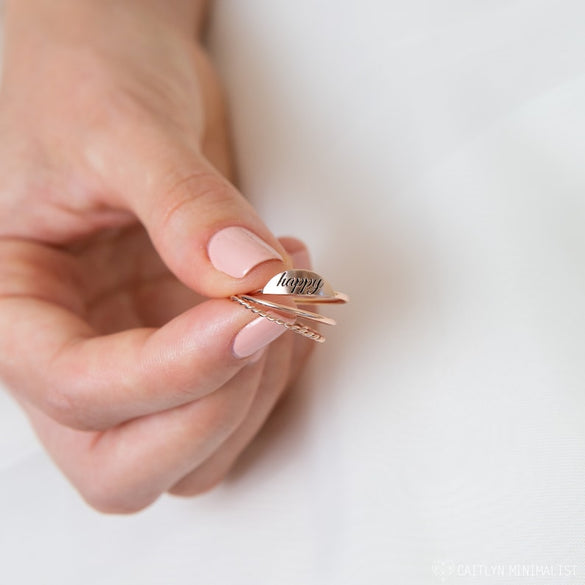 Custom Moon Ring • Dainty Inspirational Ring • Silver Ring • Minimalist Ring • Perfect Gift for New Mom • RM53F6