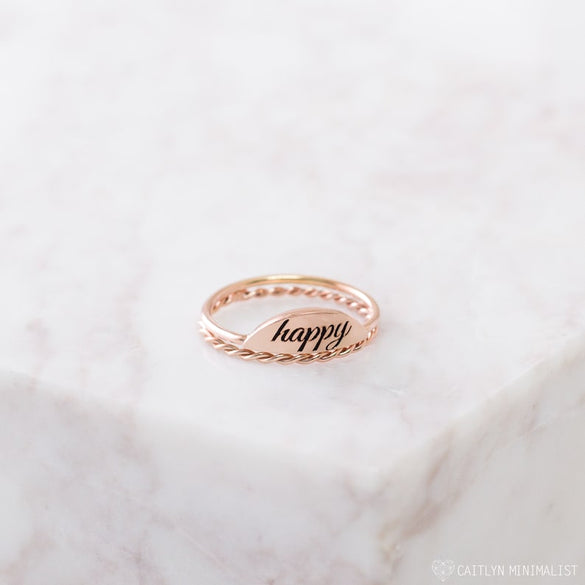 Custom Moon Ring • Dainty Inspirational Ring • Silver Ring • Minimalist Ring • Perfect Gift for New Mom • RM53F6