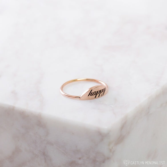 Custom Moon Ring • Dainty Inspirational Ring • Silver Ring • Minimalist Ring • Perfect Gift for New Mom • RM53F6