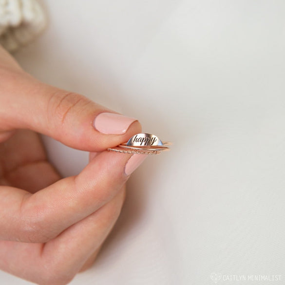 Custom Moon Ring • Dainty Inspirational Ring • Silver Ring • Minimalist Ring • Perfect Gift for New Mom • RM53F6