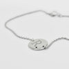 Black Diamond Personalized Gold Bracelet | Engraved Gold Bracelet with Black Diamond | Black Diamond Bracelet with Letter in 14k Gold
