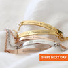 Engraved Bracelet With Name Gifts For Mom Her Personalized Friendship Bracelet Inspirational Best Friend Gift Birthday Gift Minimalist