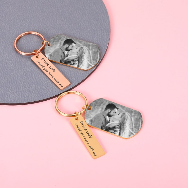 Boyfriend Keychains, Gift For Boyfriend, Anniversary Gift, Drive Safe Keychain, Gift For Him, Personalized Photo gift, Picture keychain