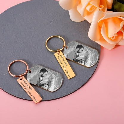 Boyfriend Keychains, Gift For Boyfriend, Anniversary Gift, Drive Safe Keychain, Gift For Him, Personalized Photo gift, Picture keychain