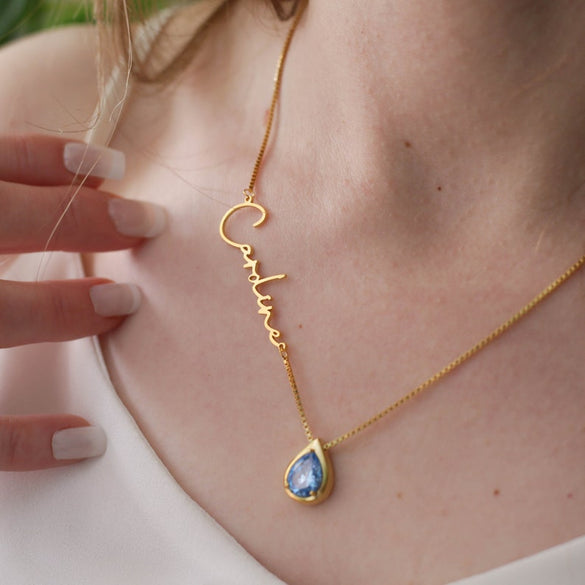 Handmade Custom Name Necklace with Birthstone, Personalized Jewelry For Her, Birthday Gifts for Women, Minimalist Jewelry, Christmas Gift