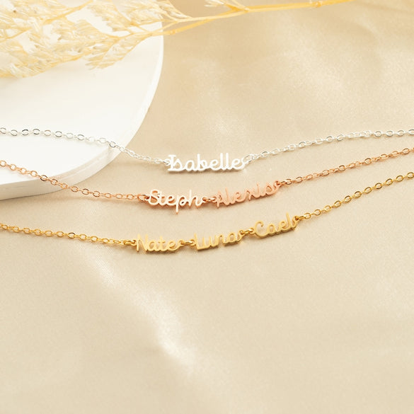 Personalized Name Bracelet, Custom Multiple Name Bracelet, Silver Bracelet for Mother, Family Name Bracelet, Mothers Day Gift,Christmas Gift