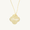 Clover Name Necklace, Initial Necklace, Engraved Necklace | Handmade Jewelry, Personalized Gift for her