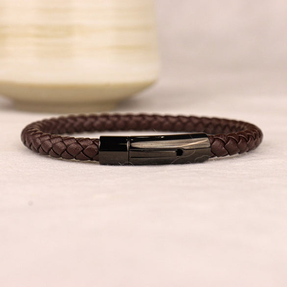 Personalized Leather Bracelet, Engraved Men's Name Bracelet, Custom Bracelet For Men, Personalized Gift For Him, Fathers Day Gift,Men's Gift
