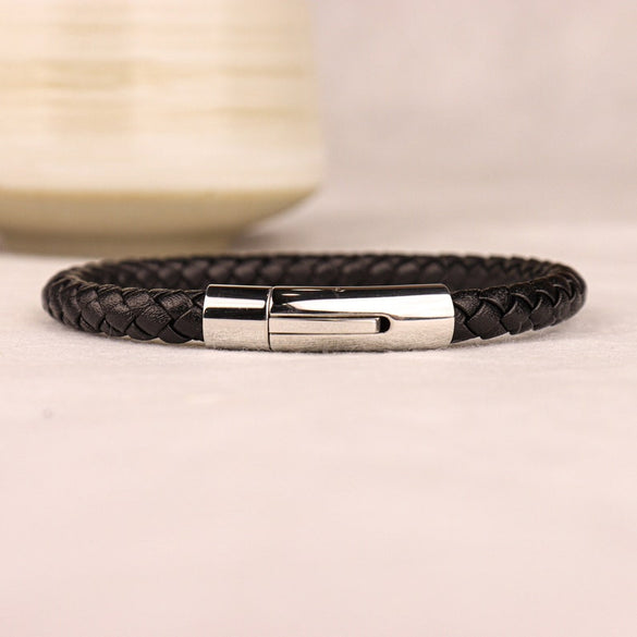 Personalized Leather Bracelet, Engraved Men's Name Bracelet, Custom Bracelet For Men, Personalized Gift For Him, Fathers Day Gift,Men's Gift