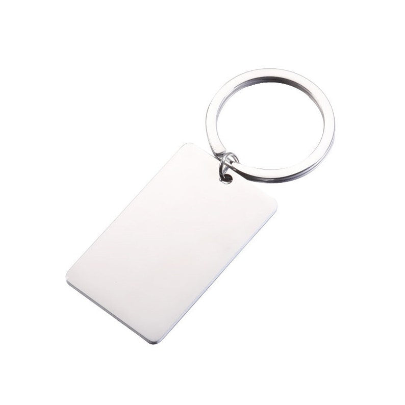 Engravable keychain-Stainless steel Mirror polishing Blank bar|18K vacuum plating Custom KeyChain