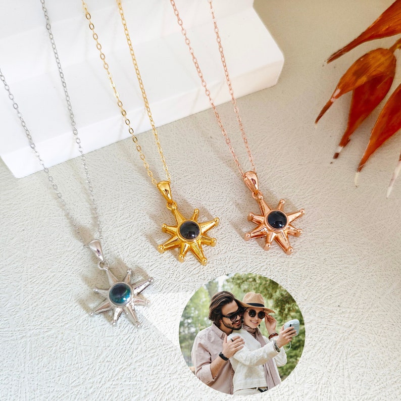 Personalized Photo Projection Necklace,Guiding Star Necklace,Pet Memorial Jewelry,Northern Star necklace,Mother's Day Gift,Best Friend Gift