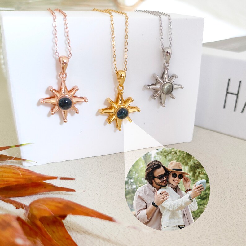 Personalized Photo Projection Necklace,Guiding Star Necklace,Pet Memorial Jewelry,Northern Star necklace,Mother's Day Gift,Best Friend Gift