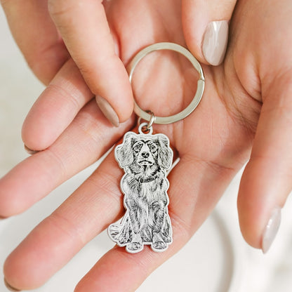 Dog photo keychain • Pet keychain • Pet memorial • Custom dog keychain • Dog memorial gift • Valentines day • Gifts for her • Gifts for him