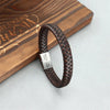 Personalized Men's PU Leather Bracelet Vintage, Stylish, and Durable Father's Day Gift with Engraved Name for Dad, Boyfriend, or Friend