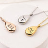 Personalized Teardrop Urn Necklace for Ashes, Cremation Jewelry Necklace,Pet Ashes Keepsake,Dog Cremation Urn,Engraved Pet Memorial Necklace