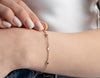 Personalized Bracelet with Birthstone Jewelry Silver Family Bracelet with Birthstones Gift for Girlfriend Valentine's Day Gift