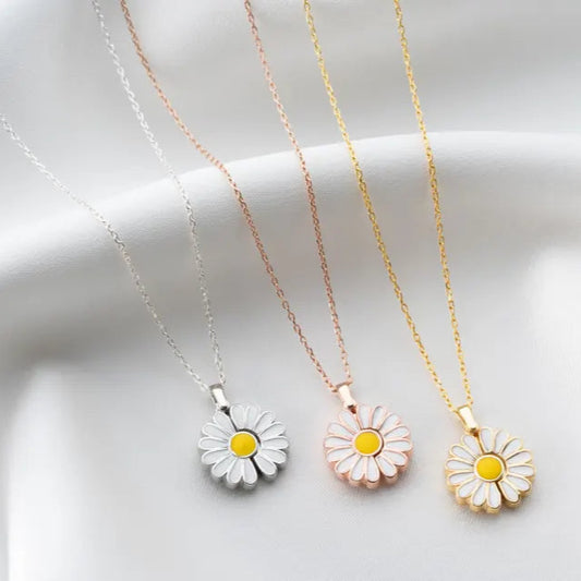 Personalised Necklaces for Women, Gift for Her, Daisy Necklace, Birthday Gift for Mom, Personalized Name Necklace Christmas Gift for Teacher