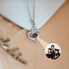 Custom Heart Projection Photo Necklace,Couple Photo Necklace,Wedding Gift,Best Friend Gift for her,Birthday Gift,Pet Memorial Picture Gift