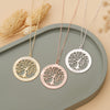 Tree Of Life Necklace with Kids Names, Valnetines Gift Custom Family Tree Pendant, Dainty Family Tree Necklace, Personalized Silver Necklace
