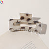 Imitation Acetic Acid Handmade Leopard Print Geometric Hair Clip For Women