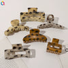 Imitation Acetic Acid Handmade Leopard Print Geometric Hair Clip For Women