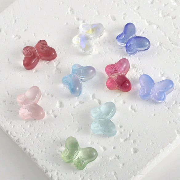 Imitation Glazed Spacer Beads For Diy Handmade Jewelry And Hairpin Fat Butterfly Style