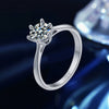 Imitation Moissanite Ring Simulation Diamond Ring Female Opening Adjustable Zircon Ring Light Luxury Copper Ring Geometric Design